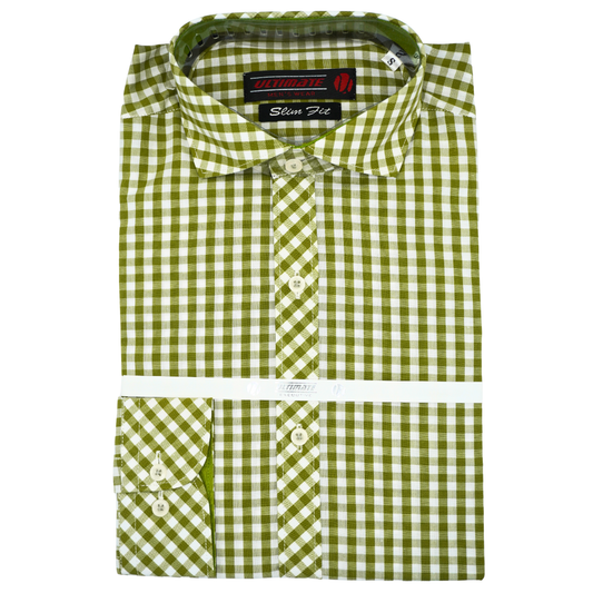 Green Checkered dress shirt