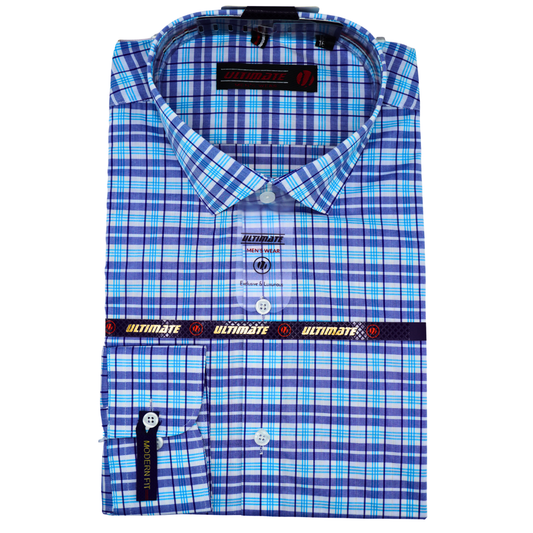 Check Shirt – Blue & White Plaid