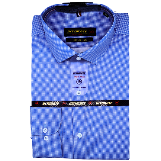 Micro-Dot Blue color Men's dress shirt