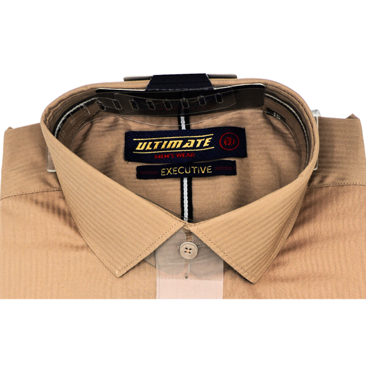 Solid Beige color Men's dress shirt