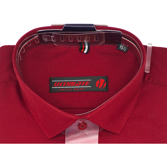 Red color dress shirt