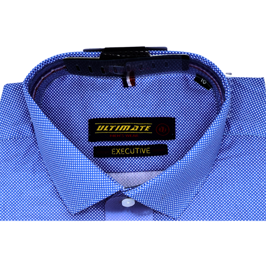Micro-Dot Blue color Men's dress shirt