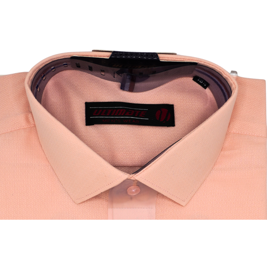 peach-color Men’s dress shirt