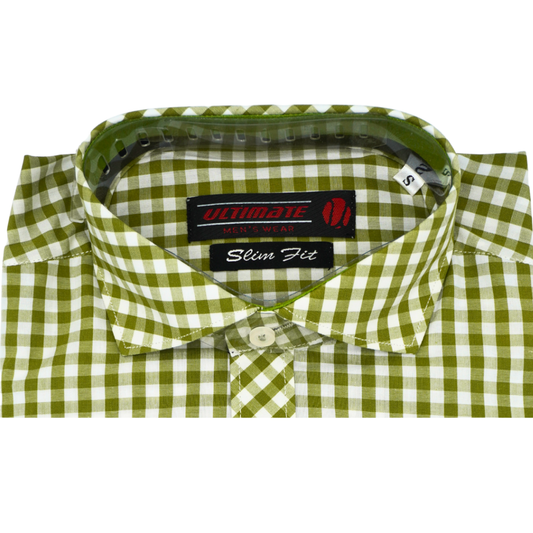 Green Checkered dress shirt