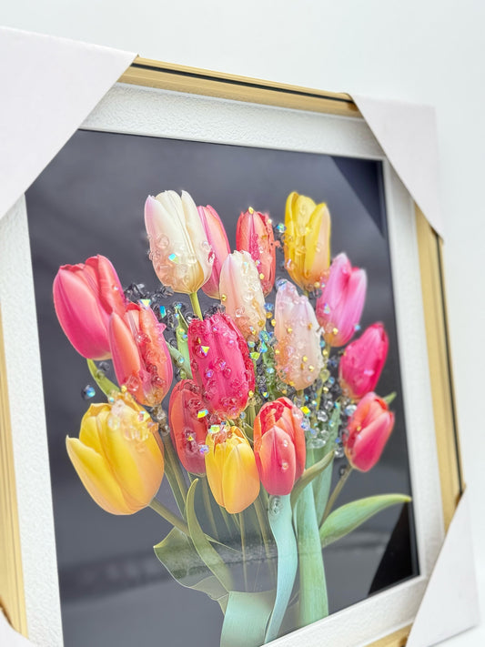 Elegant Tulip Flower Beads Scenery 30x30