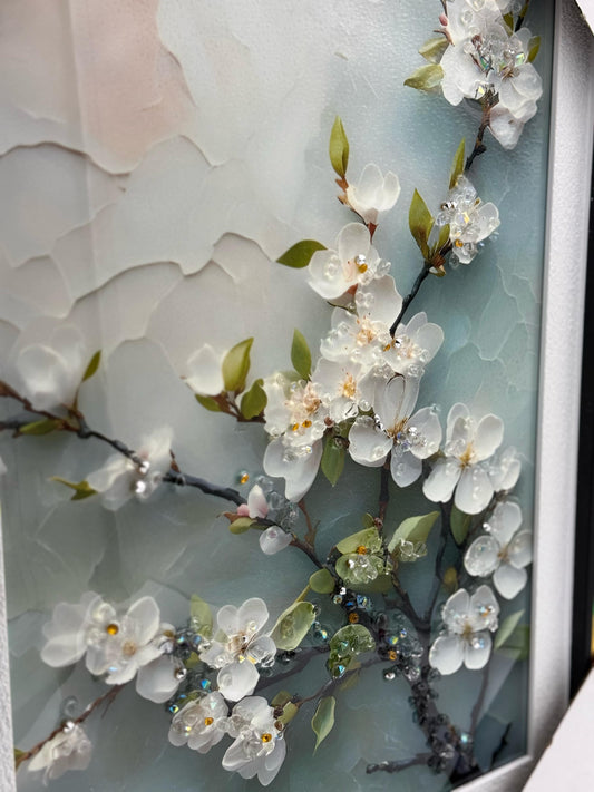 Jasmine Flowers Beads Scenery 30x40