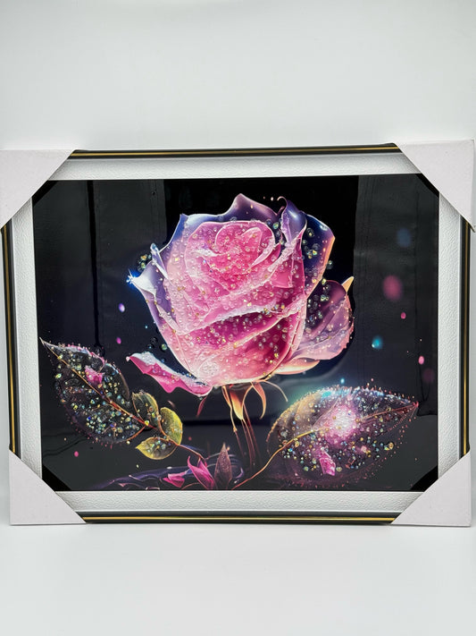 Pink Crystal Rose Beads Scenery 40x50