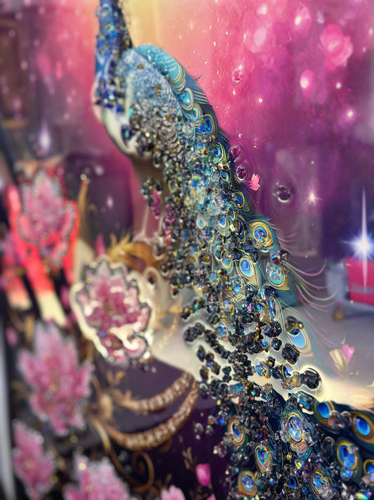Peacock Beads Scenery 60x60