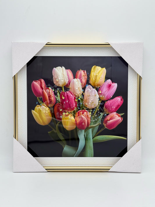 Elegant Tulip Flower Beads Scenery 30x30