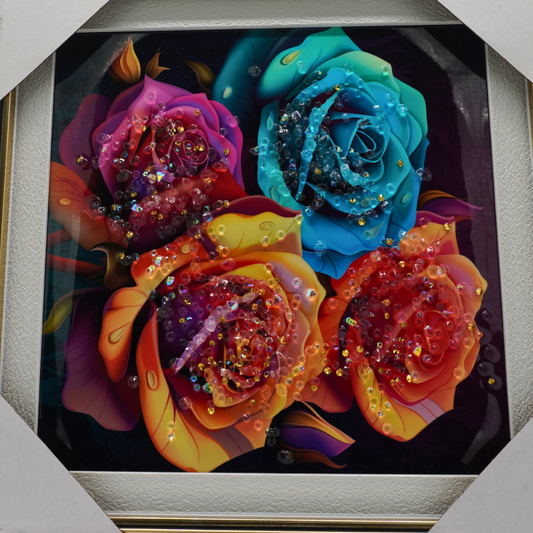 Rainbow Rose Sparkle